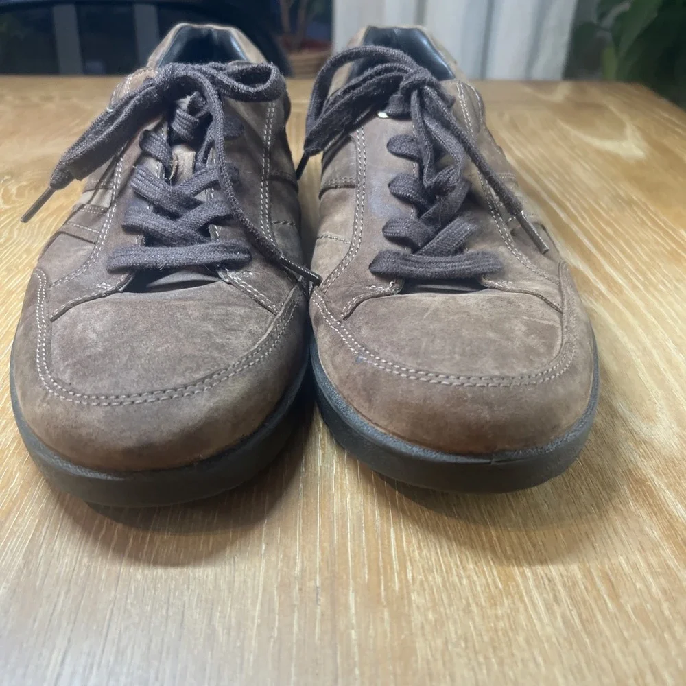 Men's Brown ECCO Shock‎ Point Leather Shoes Sz 46 US 11.5